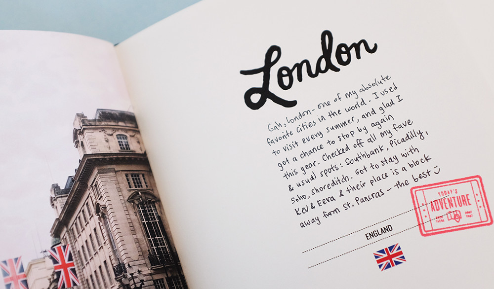 Add stamps to your travel book