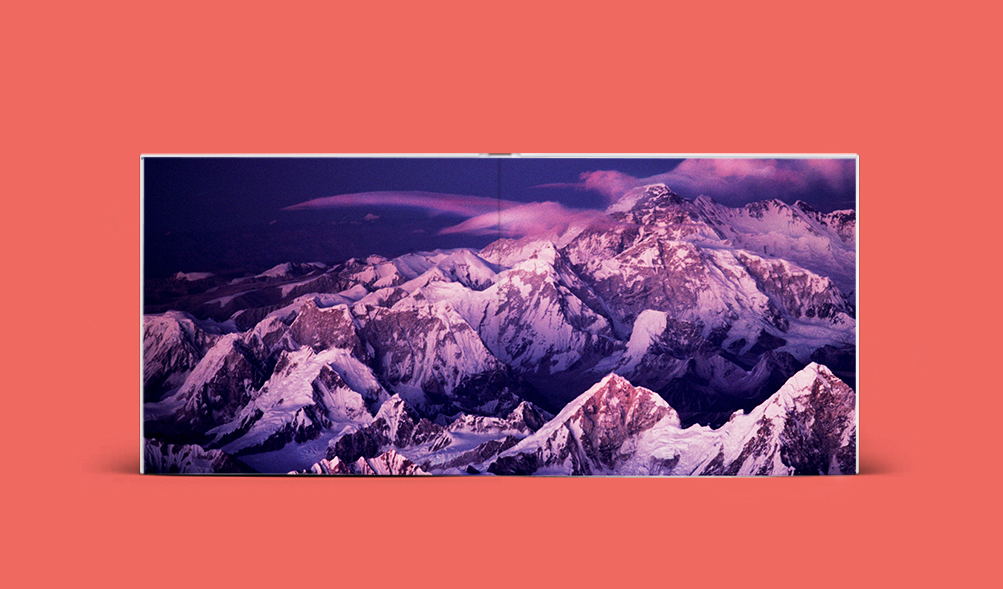 Layflat Book with Colored Mount Everest Photography