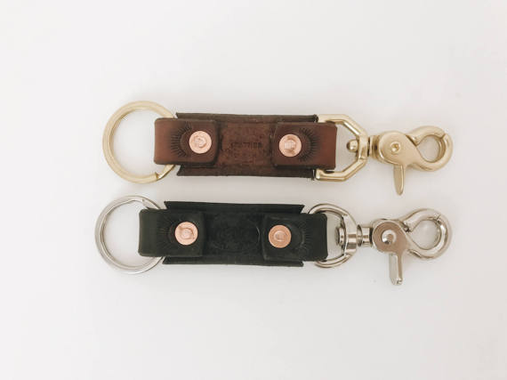 Leather keychains for a travel gift
