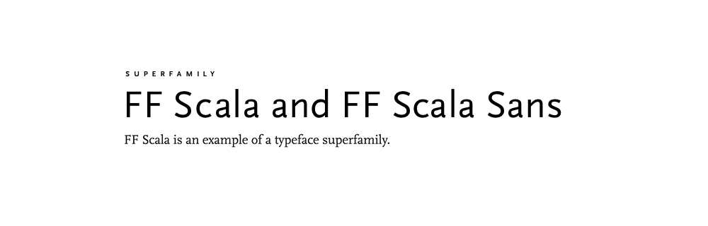 Example Fonts for FF Scala and FF Scala Sans