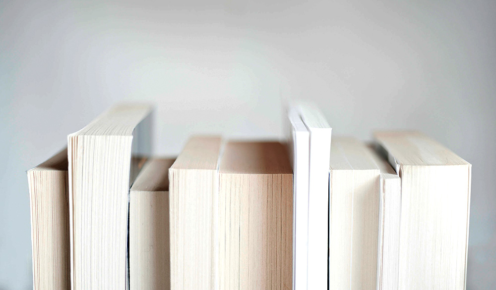 books stacked together