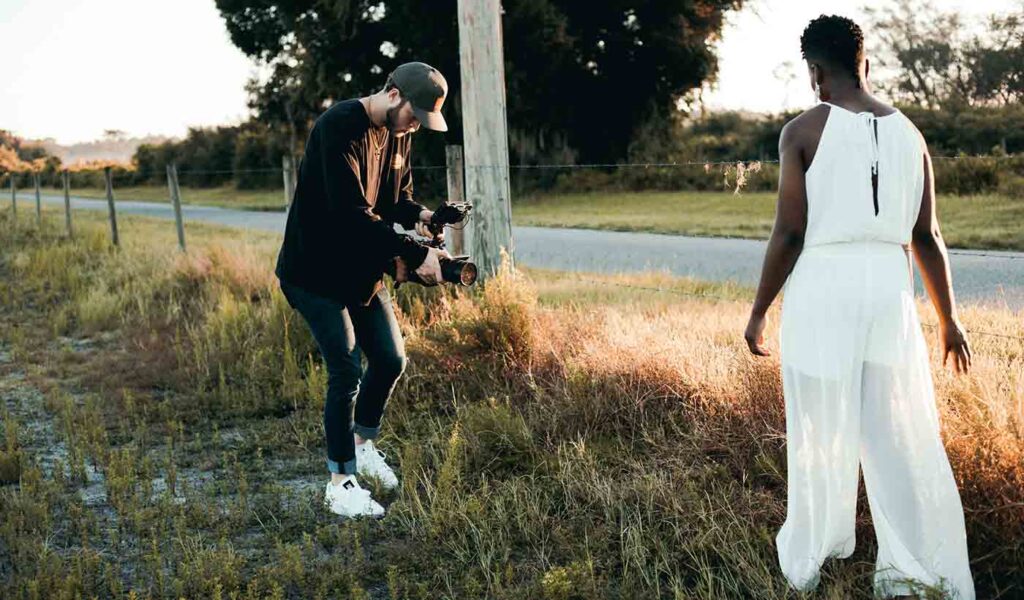 Photographer Using Natural Light to Light Up His Shot