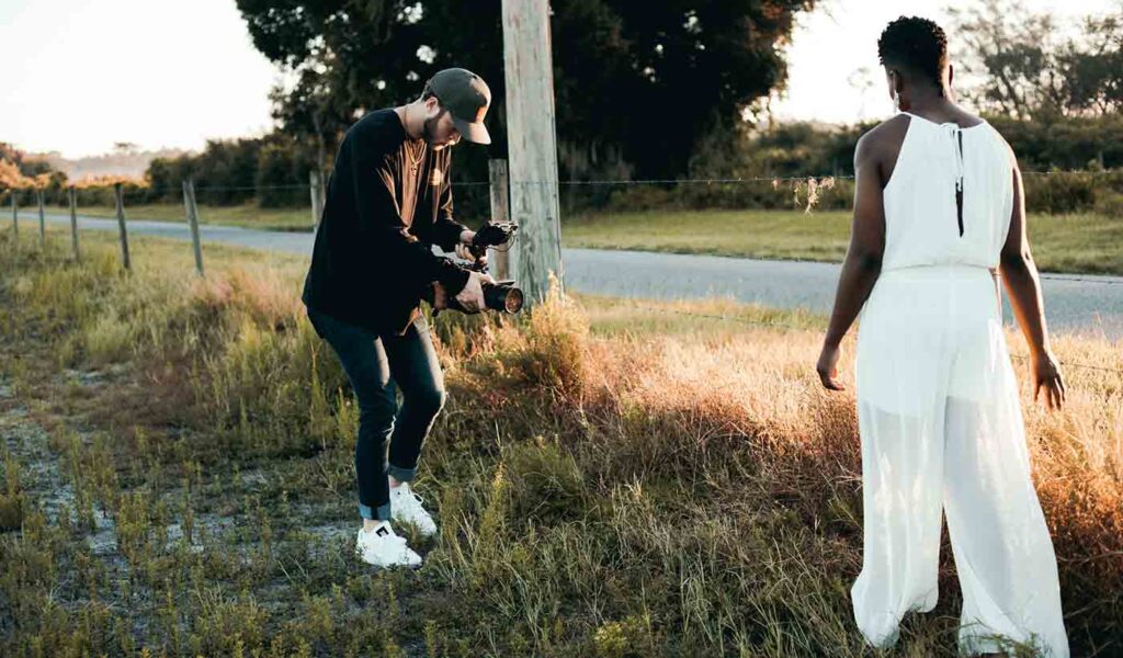 Photographer Using Natural Light to Light Up His Shot 