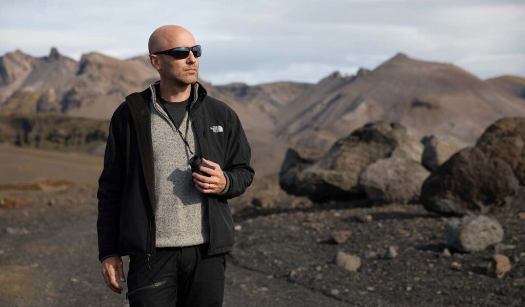 Photographer jared platt scouts photo shoot locations in the mountains