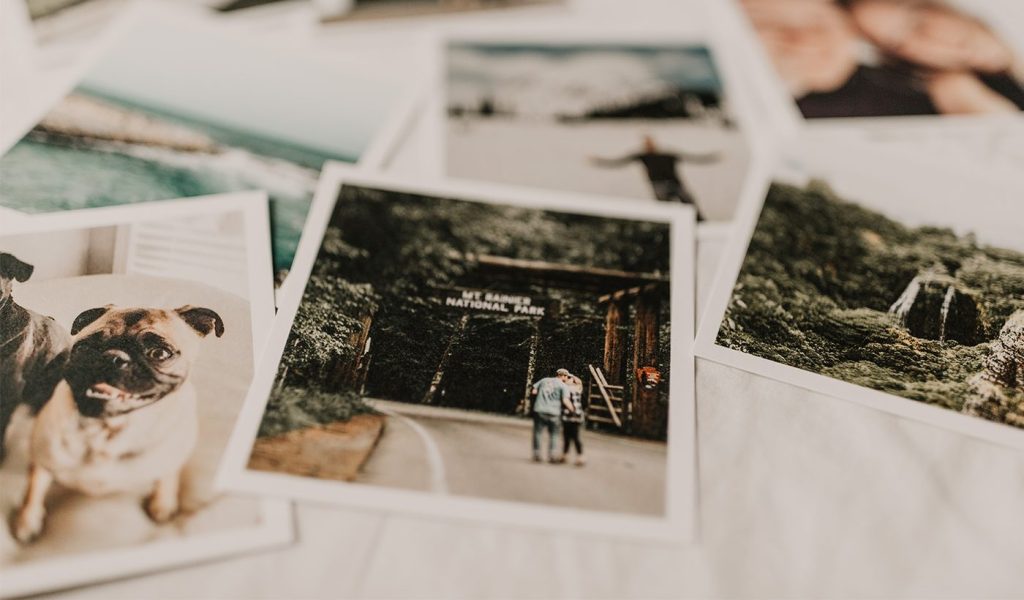 Six polaroid pictures side-by-side telling a different story