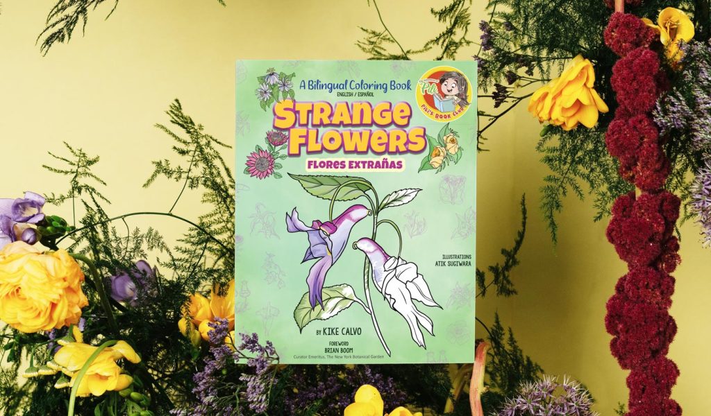 "Strange Flowers" coloring book by Kike Calvo