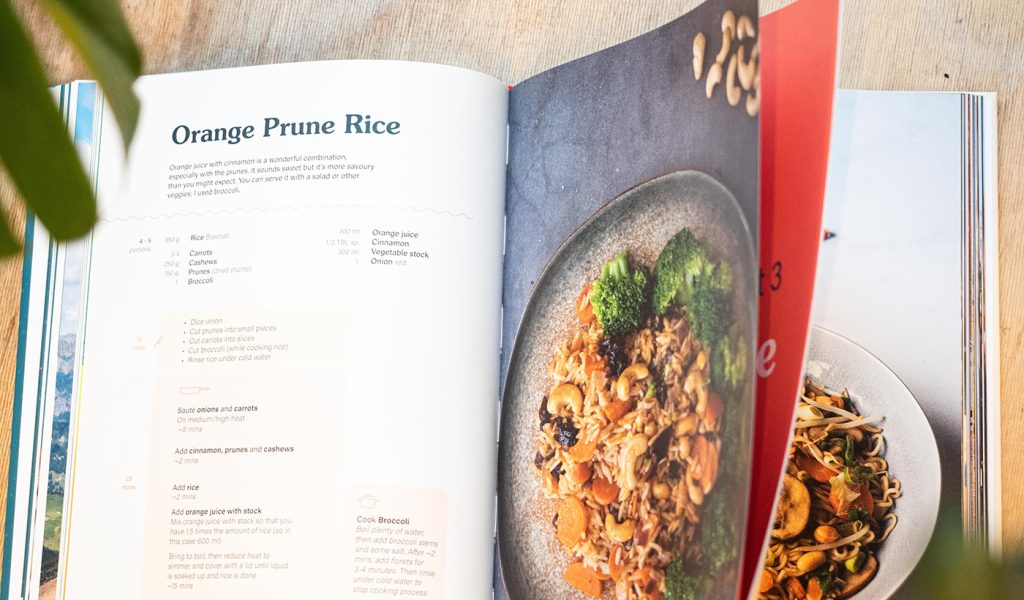 Cookbook printed using Blurb's print on demand services