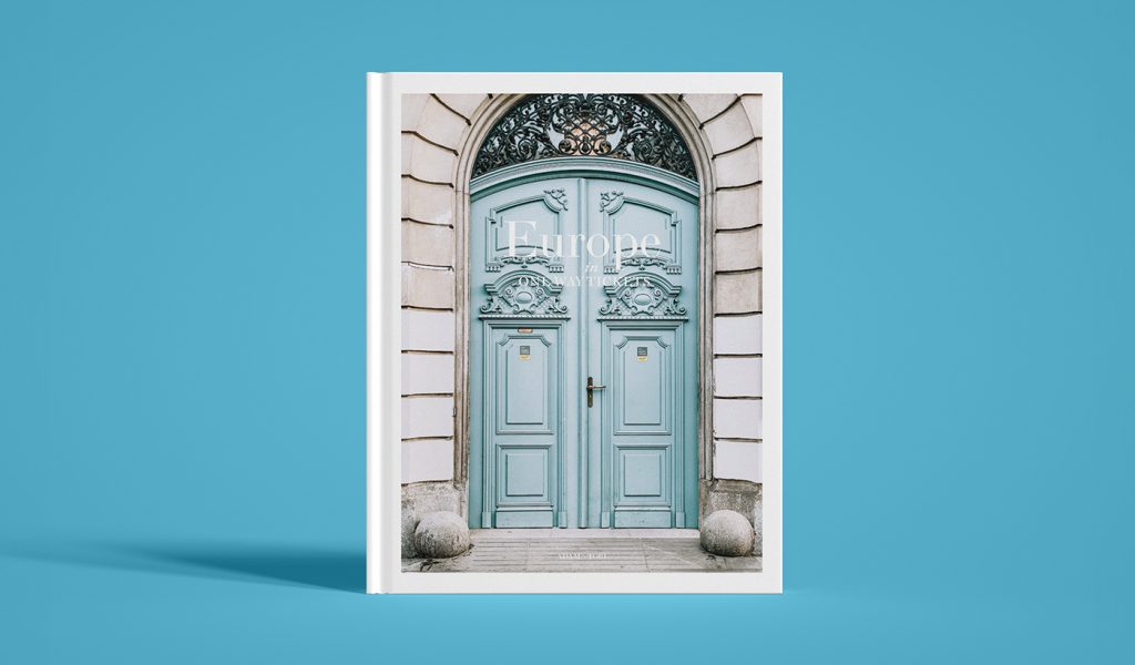 Little Book of Doors book on a blue background